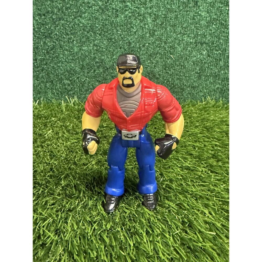 Vintage Chevrolet Chevy Tough Guy Action Figure Red Shirt Blue Pants